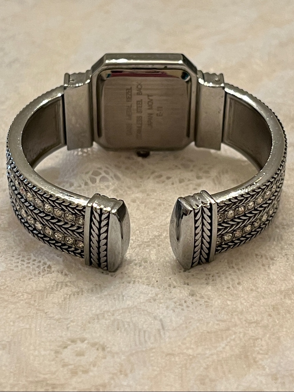 Premier Designs Silver-Tone Crystal Accent Women's Bracelet Watch - Picture 5 of 6